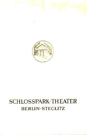 Image du vendeur pour Schlopark - Theater, Berlin - Steglitz. Spielzeit 1968 / 69. Heft 153. Generalintendant Boleslav Barlog. Herausgegeben von der Intendanz. Im Inhalt: Gerhard Zwerenz: Gesprch einer Mutter mit ihrem ungeborenen Sohn, geschrieben 1952 / Ernst Wolf: Nur ein Stck Fleisch / Helmut Thielicke: Terror der Humanitt / Karl Binding und Alfred Hoche: Wo kein Leiden ist, ist auch kein mit - Leiden -1922 / Programmzettel zu 'Ein Tag im Sterben von Joe Egg' von Peter Nichols / Szenenfotos aus den Spielplnen des Schlopark - und des Schiller- Theaters. Verantwortlich fr den Inhalt: Albert Beler. mis en vente par Antiquariat Carl Wegner