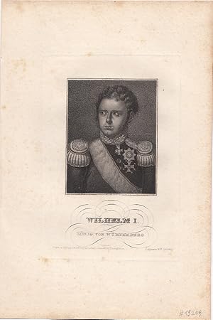 Imagen del vendedor de Portrt. Brustbild in Uniform, halblinks. Original - Stahlstich (anonym), Blattgre: 27 x 18 cm, um 1850. a la venta por Antiquariat Michael Eschmann
