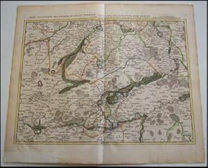 Carte particuliere des environs de Lille, Tournay, Valenciennes, Boucain, Douay, Arras, Bethune. ...