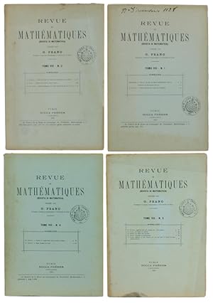 REVUE DE MATHEMATIQUES (Rivista di Matematica). Tome VIII - n. 1 - 2 - 3 - 4.: