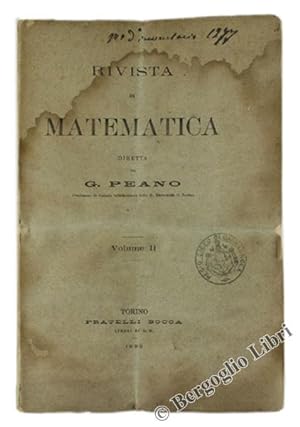 RIVISTA DI MATEMATICA. Volume II.: