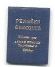 Image du vendeur pour Pensees Grecques mis en vente par Peter Keisogloff Rare Books, Inc.