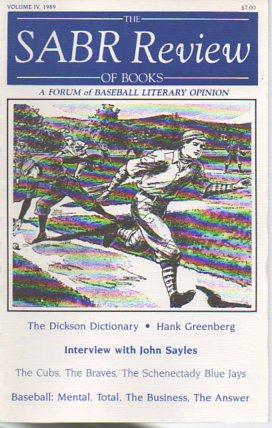 Seller image for The SABR Review of Books: A Forum of Baseball Literary Opinion IV, 1989 for sale by Bookfeathers, LLC