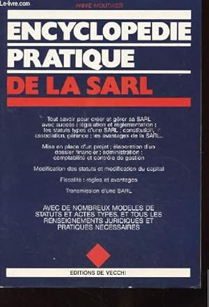 Imagen del vendedor de ENCYCLOPEDIE PRATIQUE DE LA SARL a la venta por Le-Livre