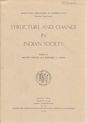 Seller image for STRUCTURE AND CHANGE IN INDIAN SOCIETY for sale by Ethnographic Arts Publications