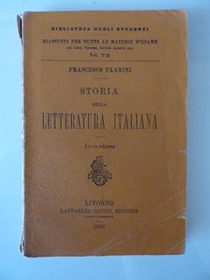 Immagine del venditore per "Biblioteca degli Studenti,Riassunti per tutte le Materie d'Esame - STORIA DELLA LETTERATURA ITALIANA. Quarta Edizione" venduto da Historia, Regnum et Nobilia