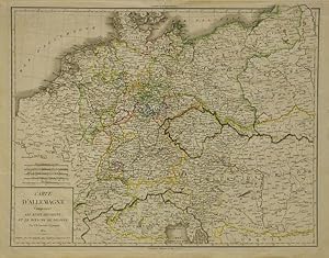 Carte D'Allemagne. Comprenant les Etats Prussiens et le Royaume de Pologne. [Kupferstich / copper...
