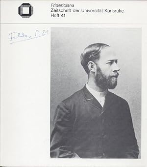 Bild des Verkufers fr 100 Jahre Entdeckung der elektromagnetischen Wellen durch Heinrich Hertz in Karlsruhe. zum Verkauf von Antiquariat Kaner & Kaner GbR