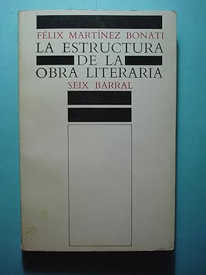 Imagen del vendedor de LA ESTRUCTURA DE LA OBRA LITERARIA. UNA INVESTIGACIN DE FILOSOFA DEL LENGUAJE Y ESTTICA a la venta por Ernesto Julin Friedenthal