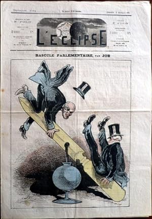 Immagine del venditore per L'Eclipse. Cinquime anne, N215, 8 Dcembre 1872. Bascule parlementaire par Job / Hadol venduto da Librairie Lis Tes Ratures