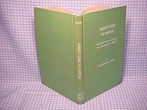 Subject Guide to Humor: Anecdotes, Facetiae, and Satire from 365 Periodicals, 1968-74