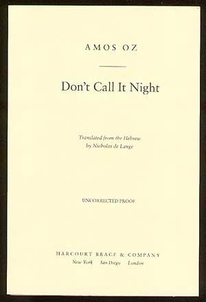 Bild des Verkufers fr Don't Call It Night zum Verkauf von Between the Covers-Rare Books, Inc. ABAA