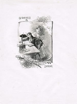 Petits contes à ma soeur. Soixante deux illustrations de Dunki gravées par Clément Bellenger.