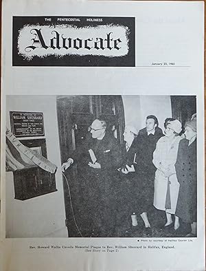 Pentecostal Holiness Advocate - January 23, 1965 (Cover Story - Rev. Howard Walllis Unveils Memor...