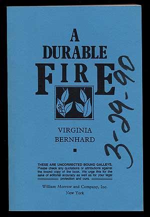 Bild des Verkufers fr A Durable Fire zum Verkauf von Between the Covers-Rare Books, Inc. ABAA