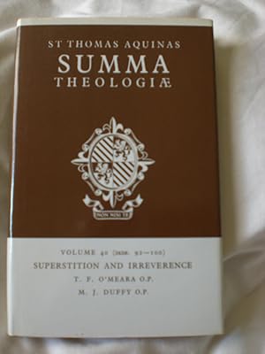 Summa Theologiae: superstition and irreverence : volume 40