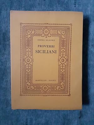 Seller image for PROVERBI SICILIANI. for sale by Librairie Sainte-Marie