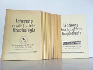 Bild des Verkufers fr Lehrgang der wissenschaftlichen Graphologie. Hier 20 Lehrbriefe+ 1 Schriftprobe komplett ! Insgesamt 21 Hefte. zum Verkauf von Antiquariat Ehbrecht - Preis inkl. MwSt.