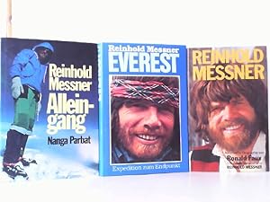 3 Bücher - 1. Alleingang Nanga Parbat. / 2. Everest - Expedition zum Endpunkt. / 3. Reinhold Mess...