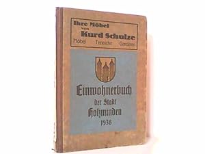 Image du vendeur pour Einwohnerbuch der Stadt Holzminden 1938. mis en vente par Antiquariat Ehbrecht - Preis inkl. MwSt.