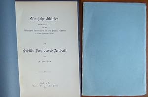 Immagine del venditore per Schills Zug durch Anhalt. Hrsg. v. d. Histor. Kommission fr die Provinz Sachsen u. d. Herzogtum Anhalt. Neujahrsbltter: 36. venduto da Antiquariat Blschke