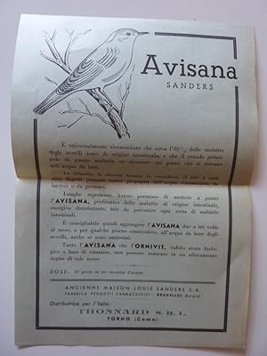 "AVISANA SANDERS - Ancienne Maison Louise SANDERS S.A. Fabbrica Prodotti Farmaceutici Bruxelles (...
