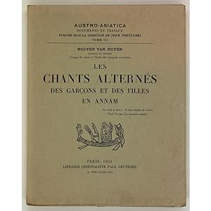 Seller image for Les Chants Alternes des Garcons et des Filles en Annam. for sale by John Randall (Books of Asia), ABA, ILAB