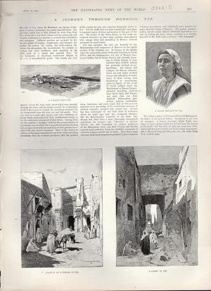 Seller image for ENGRAVING: "A Journey Through Morocco: Fez". engraving from The Illustrated News of the World, September 23, 1893 for sale by Dorley House Books, Inc.