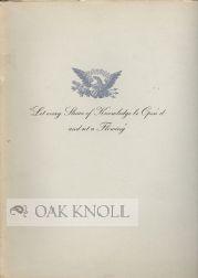 Seller image for LET EVERY SLUICE OF KNOWLEDGE BE OPEN'D AND SET A FLOWING." A TRIBUTE TO PHILIP MAY HAMER ON THE COMPLETION OF TEN YEARS AS EXECUTIVE DIRECTOR.|" for sale by Oak Knoll Books, ABAA, ILAB