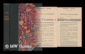 Seller image for Propos Subversifs / Sebastien Faure for sale by MW Books Ltd.