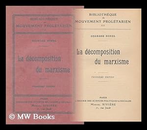 Seller image for La Decomposition Du Marxisme / Georges Sorel for sale by MW Books Ltd.
