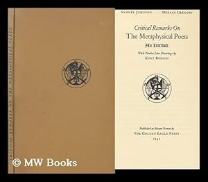 Seller image for Critical Remarks on the Metaphysical Poets for sale by MW Books Ltd.