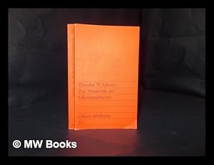 Seller image for Zur Metakritik Der Erkenntnistheorie : Studien Uber Husserl Und Die Phanomenologischen Antinomien / Theodor W. Adorno for sale by MW Books