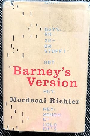 Bild des Verkufers fr Barney's Version [BRITISH 1ST/1ST] zum Verkauf von Arthur Harry Fine Books