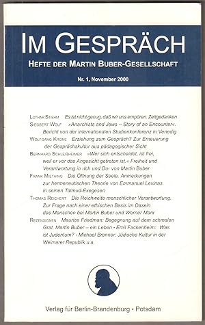 Bild des Verkufers fr Im Gesprch. Hefte der Martin-Buber-Gesellschaft. Nr. 1. zum Verkauf von Antiquariat Neue Kritik