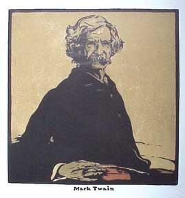 Portrait of Mark Twain (David Goines after William Nicholson).