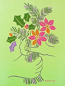 Imagen del vendedor de Bouquet on Green Paper. a la venta por Wittenborn Art Books