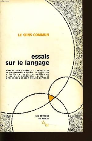 Bild des Verkufers fr ESSAIS SUR LE LANGAGE zum Verkauf von Le-Livre