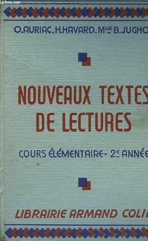 Seller image for NOUVEAUX TEXTES DE LECTURES. COURS ELEMENTAIRE 2e ANNEE for sale by Le-Livre