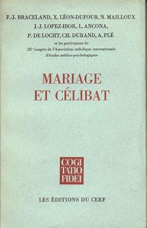 Imagen del vendedor de Mariage et clibat. Actes du IIIe congrs de l'Association catholique internationale d'tudes mdico-psychologiques. a la venta por JLG_livres anciens et modernes