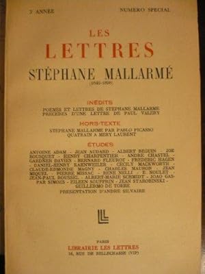 Seller image for Numro spcial de la revue les lettres consacr  stphane mallarm 1842-1898 for sale by JLG_livres anciens et modernes