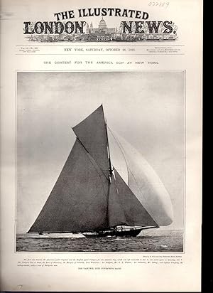 Imagen del vendedor de PRINT: "The Valkyrie, Lord Dunraven's Yacht" . photoengravings from The Illustrated News of the World, October 28, 1893 a la venta por Dorley House Books, Inc.