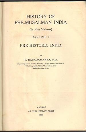 History of Pre-Musalman India - Vol. I: Pre-Historic India