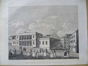 Das Neue Stadtbad in Teplitz. Federlithografie von J. Richter.