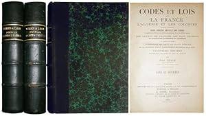 CODES ET LOIS POUR LA FRANCE, L'ALGERIE ET LES COLONIES. 2 vol.