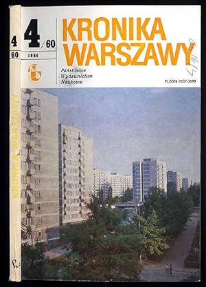 Bild des Verkufers fr Kronika Warszawy. 1984. Nr 4/60 zum Verkauf von POLIART Beata Kalke