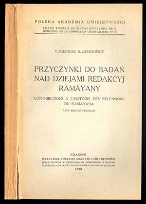 Seller image for Przyczynki do badan nad dziejami redakcyj R?m?yany = Contributions  l'histoire des recensions du R?m?yana for sale by POLIART Beata Kalke