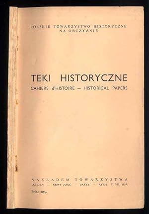 Seller image for Teki Historyczne. T.7 (1955)/Cahiers d`Histoire, Historical Papers for sale by POLIART Beata Kalke