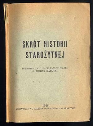 Bild des Verkufers fr Skrot historii starozytnej zum Verkauf von POLIART Beata Kalke