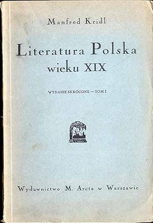 Seller image for Literatura polska wieku XIX. 3t for sale by POLIART Beata Kalke